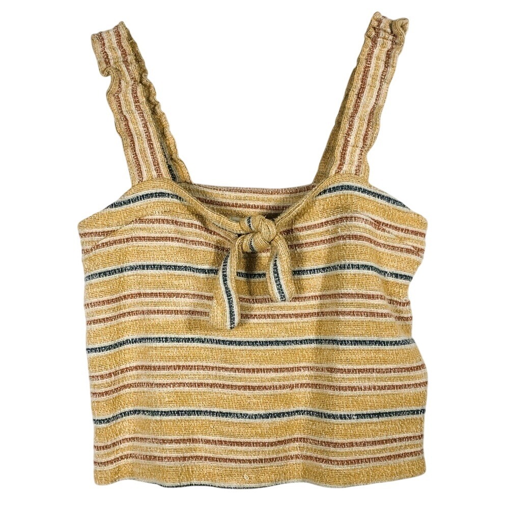 Madewell Texture & Thread Tie Front Tank Top
